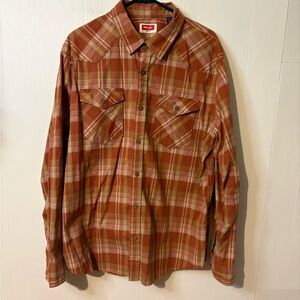 Wrangler Orange Plaid Shirt